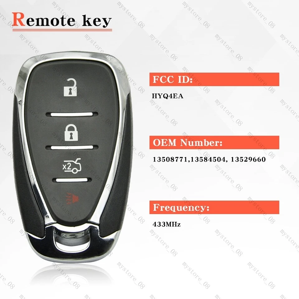 For Chevrolet Camaro Cruze Malibu 2016 2017 2018 2019 2020 2021 Remote Key FOB - Изображение 4 из 4