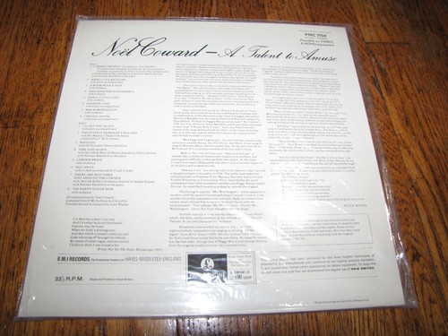 NOEL COWARD - A TALENT TO MUSE - SEALED PARLOPHONE IMPORT PMC 7158 LP - Picture 2 of 2