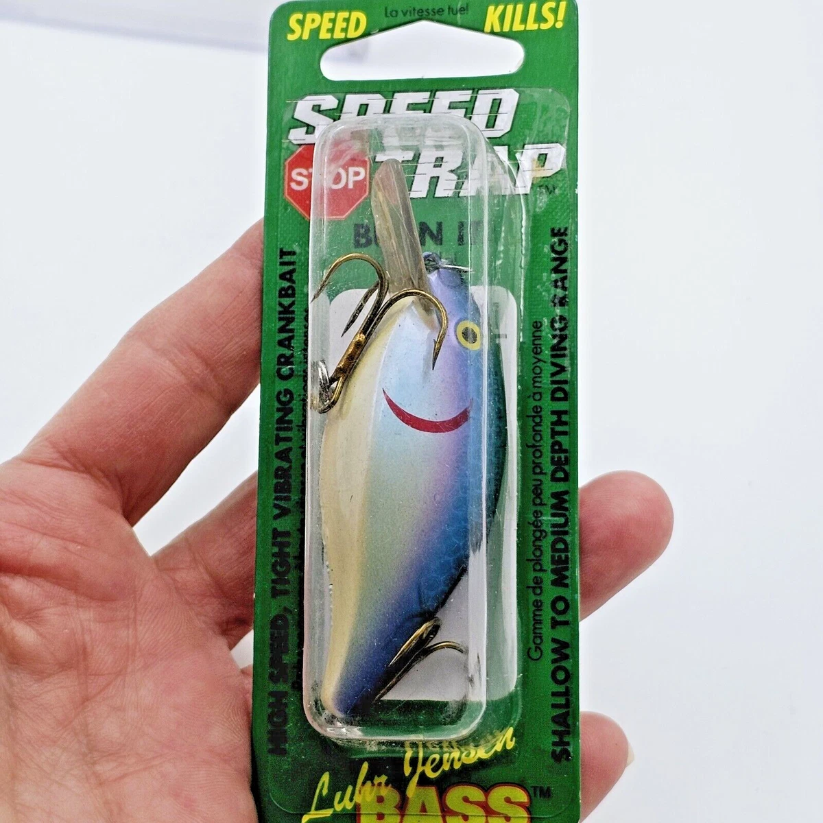 Vtg Luhr Jensen 1/4 Oz Speed Trap Crankbait Threadfin Shad Tough.