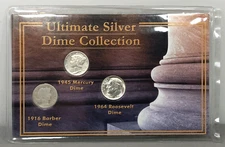 Ultimate Silver Dime Collection ~ 3 Types US Dimes ~ 90% Silver Coins