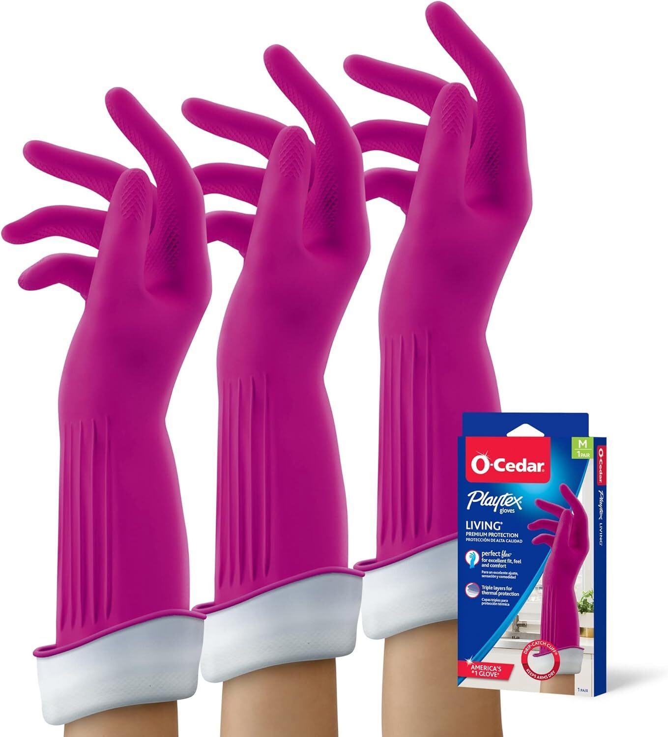 Premium Living Rubber Cleaning Gloves for Ultimate Protection-image