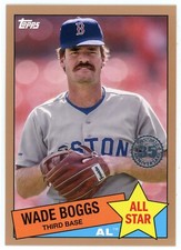 2020 Topps Series 2 Wade Boggs Topps 1985 35th Anniversary Gold Parallel 23/50 !