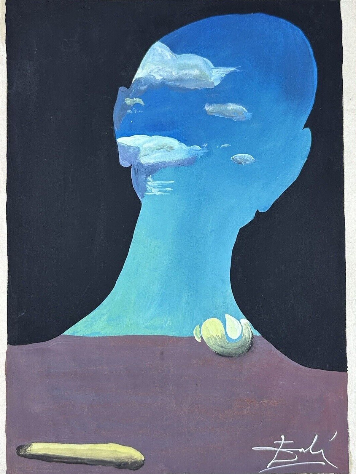 Salvador Dalí COA Art Drawing Painting Vintage Handmade Signed Original Paper