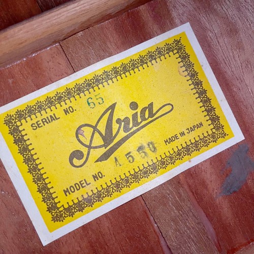 Aria A550 (Japan, 1970) rare and vintage classic guitar! Serial Number 65! - Foto 6 di 15