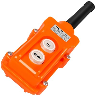 #ad COB61 Crane Pendant Hoist Push Button Switch Rain Proof Truck Crane Remote $15.97