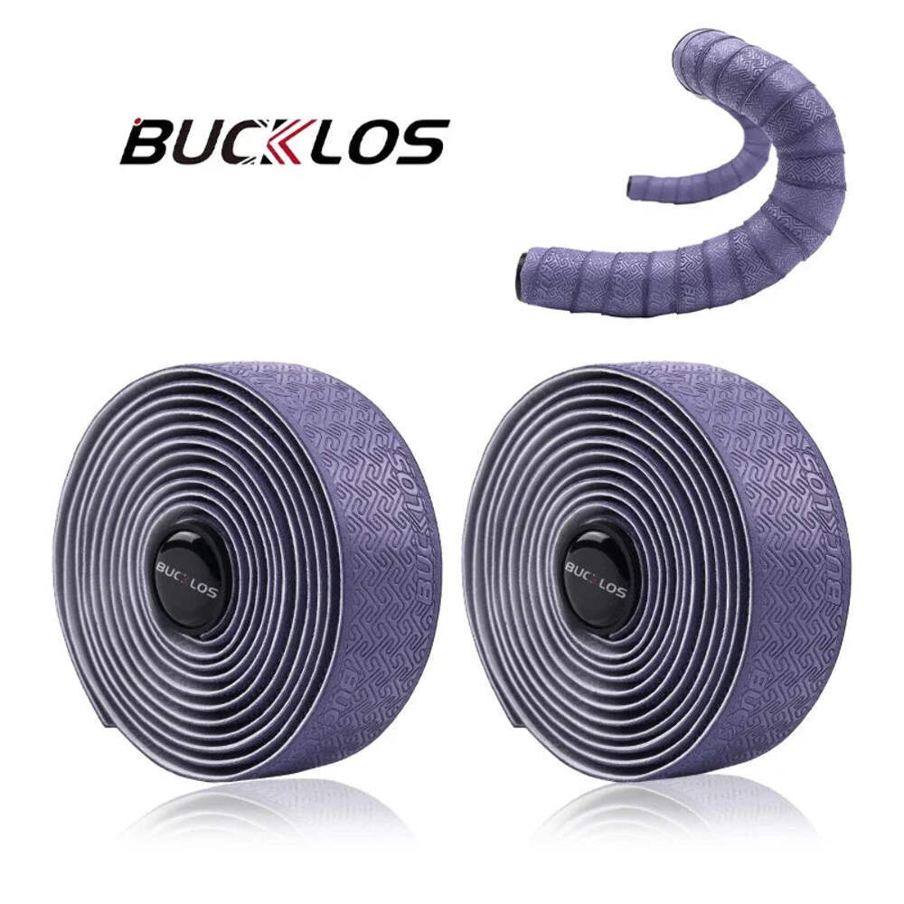 BUCKLOS Road Bike Handlebar Tapes PU Shock Bicycle Handle Bar Tape W/Bar End Plu