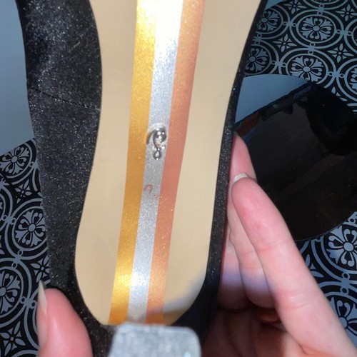 Zapatos de salón para mujer Sam Edelman Harriet festoneados satinados adornados negros 7,5 M - Imagen 8 de 15
