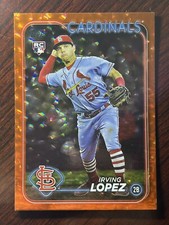 2024 Topps Series 2 Irving Lopez Orange Ice Parallel #/299 SP RC Cardinals 573