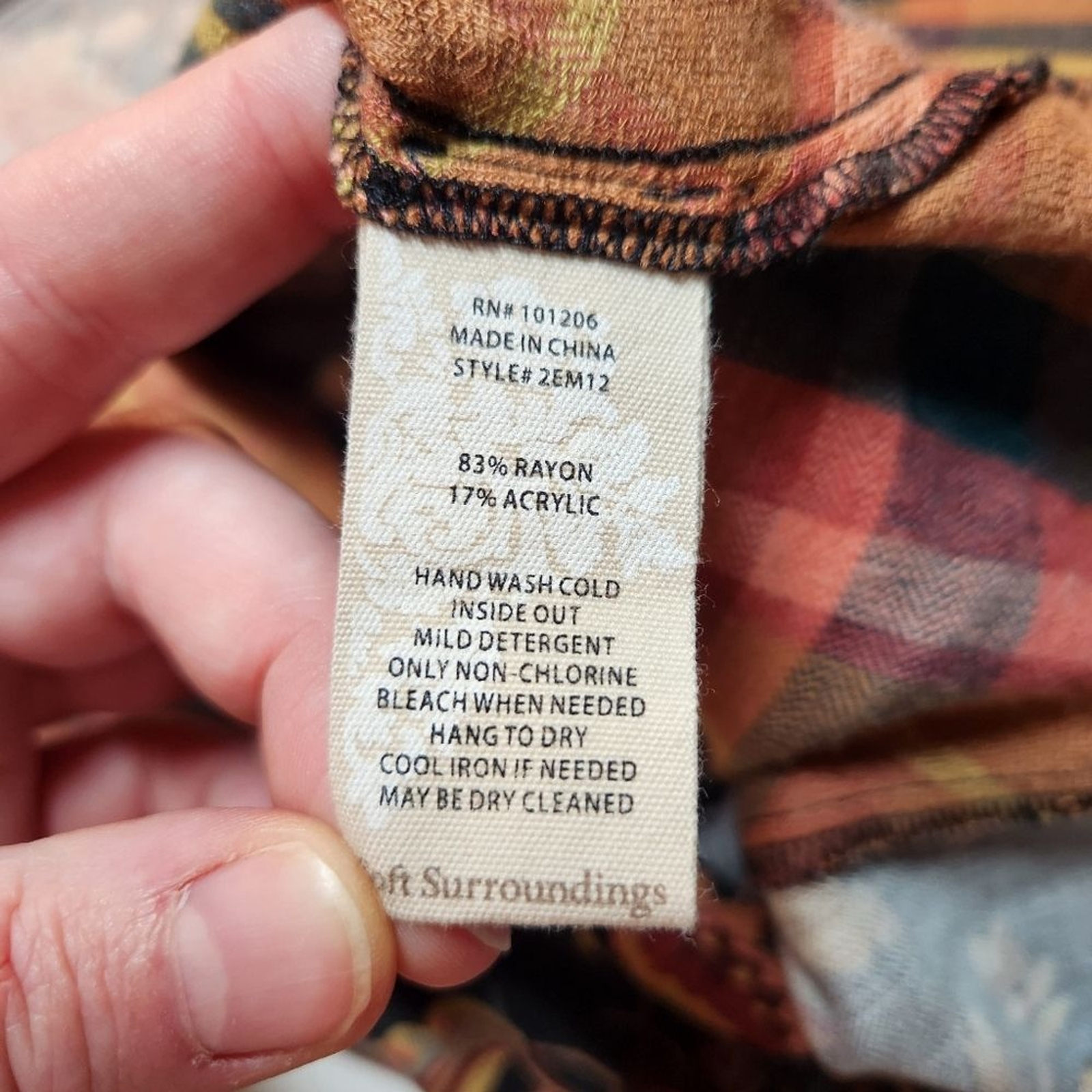 Soft Surroundings Top Tunic Patchwork Flannel Leo… - image 7