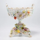 Dresden Sitzendorf Porcelain Pierced Compote 6" Barbara Walters Collection