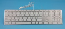 Genuine Apple A1243 Aluminum USB Wired Keyboard Numeric Keypad 2 USB Ports OEM