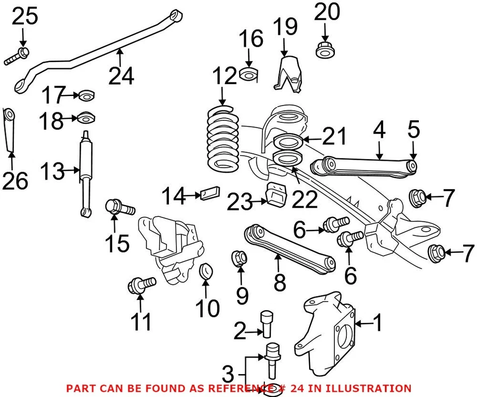 Barra de oruga de suspensión delantera Mopar genuina OEM para Dodge Ram 3500 Ram 1500 Foto 2 de 2