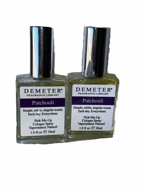 Demeter PATCHOULI Pick Me Up Cologne Spray (2) 1.0fl.oz Vintage New No Box