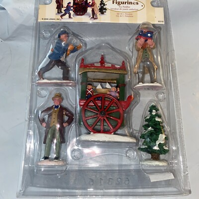 Lemax 62316 O Scale Toy Peddler Cart w/Toy Peddler and Customers (Set of 5) J