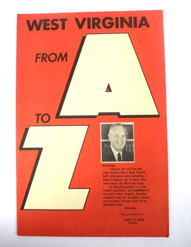 1960s West Virginia From A to Z Vintage Travel Guide Info & History Booklet