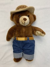 Vintage 1980s Smokey The Bear Plush Stuffed Animal Three Bears Inc 15  