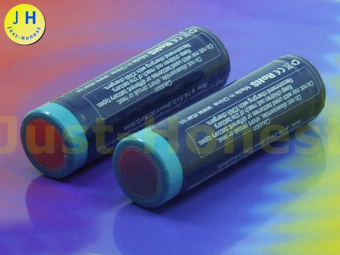 2 Stk. X Akku Li-ion 14500 , Mr14500 ( Aa ) 3.7v 800ma A4026