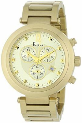 NEW Freelook HA1136CHMG-3A Women's Cortina Chrono Matte Gold Plated Steel Watch