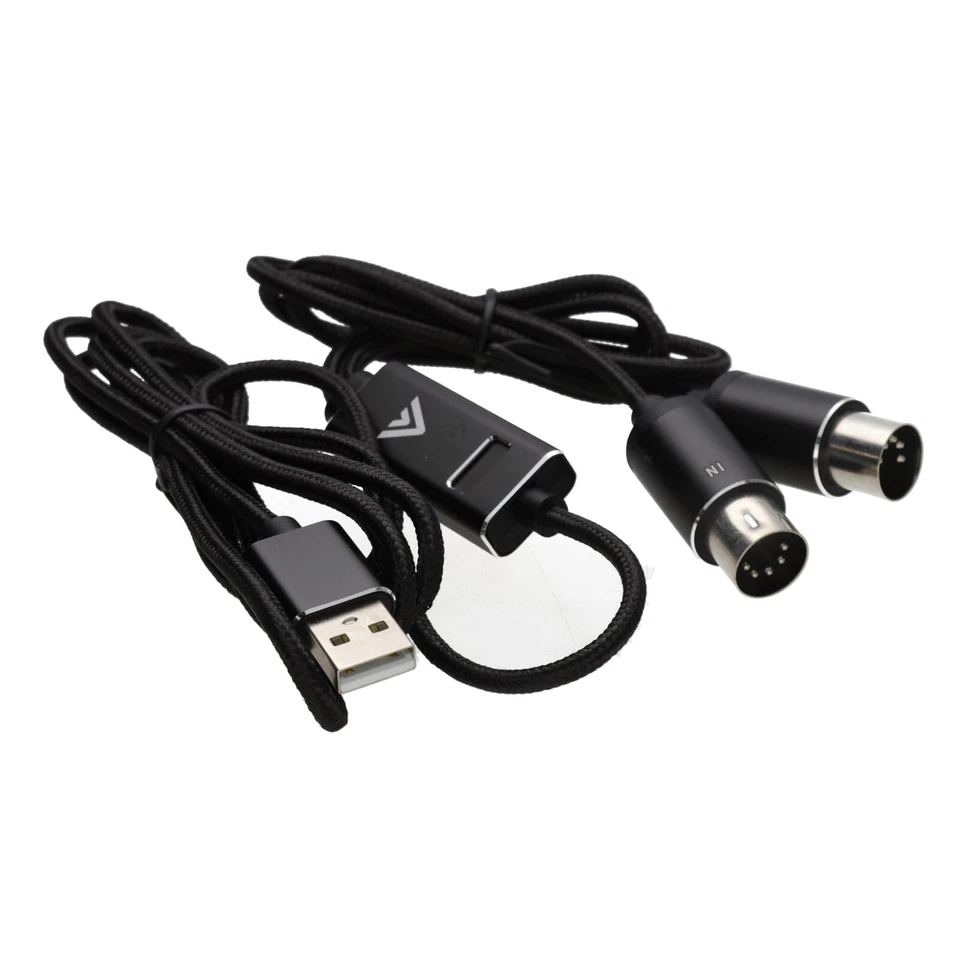 USB 2.0 A to MIDI 5 Pin Interface Adapter Cable MIDI In & Out Lead Win11/OSX 2m - Image 3 of 4