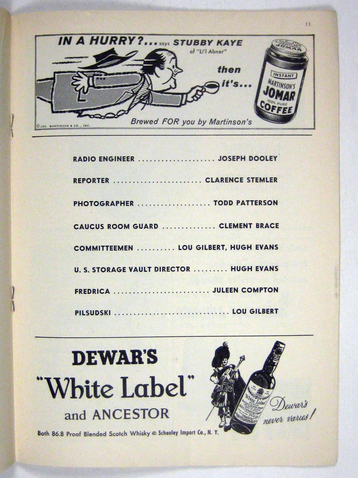 Good as Gold Playbill Opening Night 7 de marzo 1957 Roddy McDowall Zero Mostel FLOP Foto 4 de 4