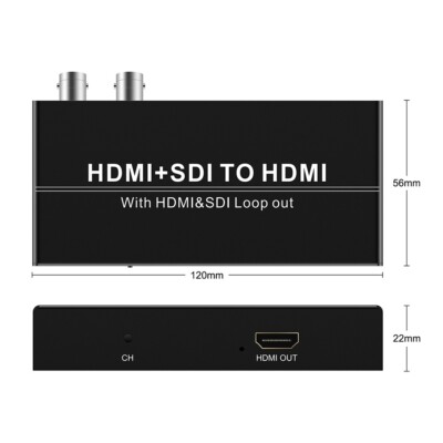 HDMI SDI to  SDI with 2 HDMI port HD Video Switcher Audio Converter  adapter