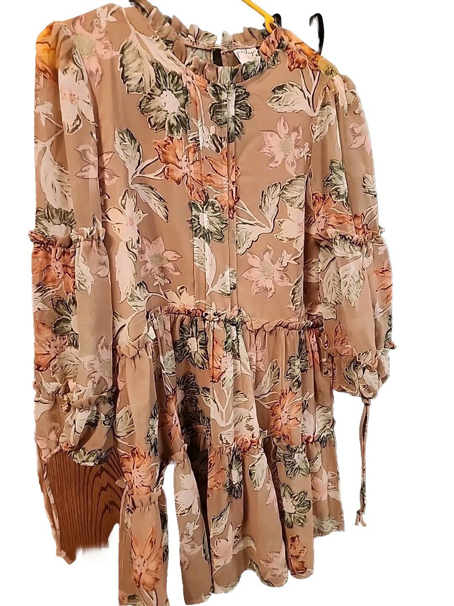 Princess Polly Eden Bloom Mini Dress In Blush Green And Water Colors Tiers Princess Polly Eden Bloom Mini Dress In Blush Green And Water Colors Tiers