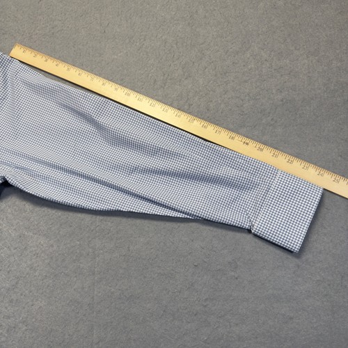 Camisa Charles Tyrwhitt Adulto 16/34 Cuello Extendido Negra Plata Cuadros Sarga Para Hombres - Imagen 10 de 11