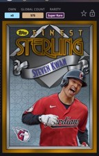 Topps Bunt DIGITAL 2023 Finest Sterling Base Steven Kwan