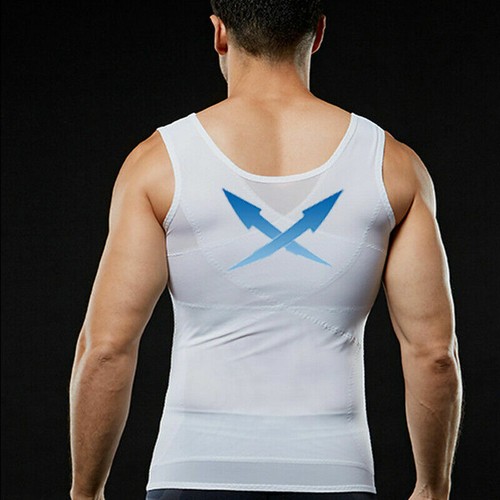 Camisa de compresión ginecomastia adelgazante para hombres moldeador de cuerpo para ocultar hombre boobs moobs - Imagen 10 de 24