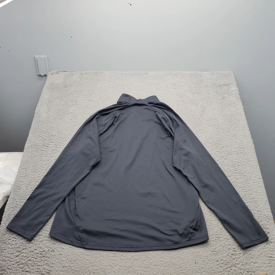 Champion Activewear Shirt Mens XL Gray Performance Mock Neck Quarter Zip Logo - Image 2 of 4