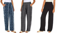 Three Dots Ladies' Printed Palazzo Comfy Casual Pants 1621313