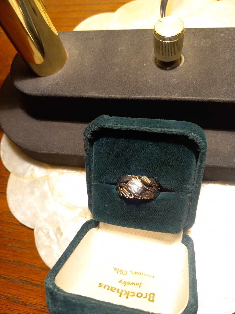 EMERALD CUT 1 TWC CUSTOM DESIGN 14K WHITE AND YELLOW GOLD APPRAISED $3,200. USA. View 5
