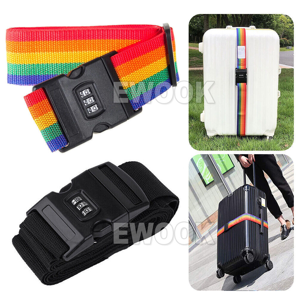 Nylon Luggage Strap Code Password Travel Suitcase Secure Lock Safe