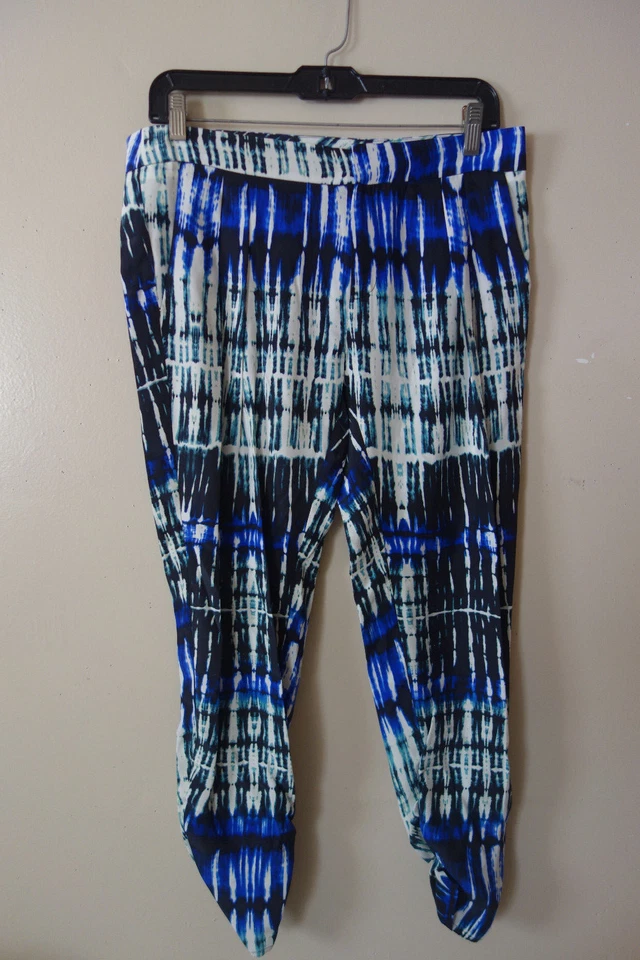 Pantalones Parker Devlin Multi Acanalados Tobillo Doble Pliegue Recortados Seda 4 Nuevos con Etiquetas