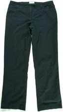 MOSCHINO Tailored Black Textured Stretch Cotton Straight Lightweight Pants Sz 12