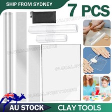 7Pcs/set Polymer Clay Craft Tools Acrylic Roller Rolling Pin Cutter Art DIY Tool