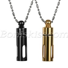 Men's Womens Ash Holder Perfume Box Memorial Cremation Openable Pendant Necklace