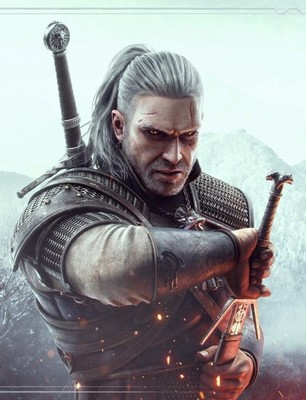 The Witcher 3 wild Hunt Geralt sword Arondight's Black Wolf & Feline Swords Gift