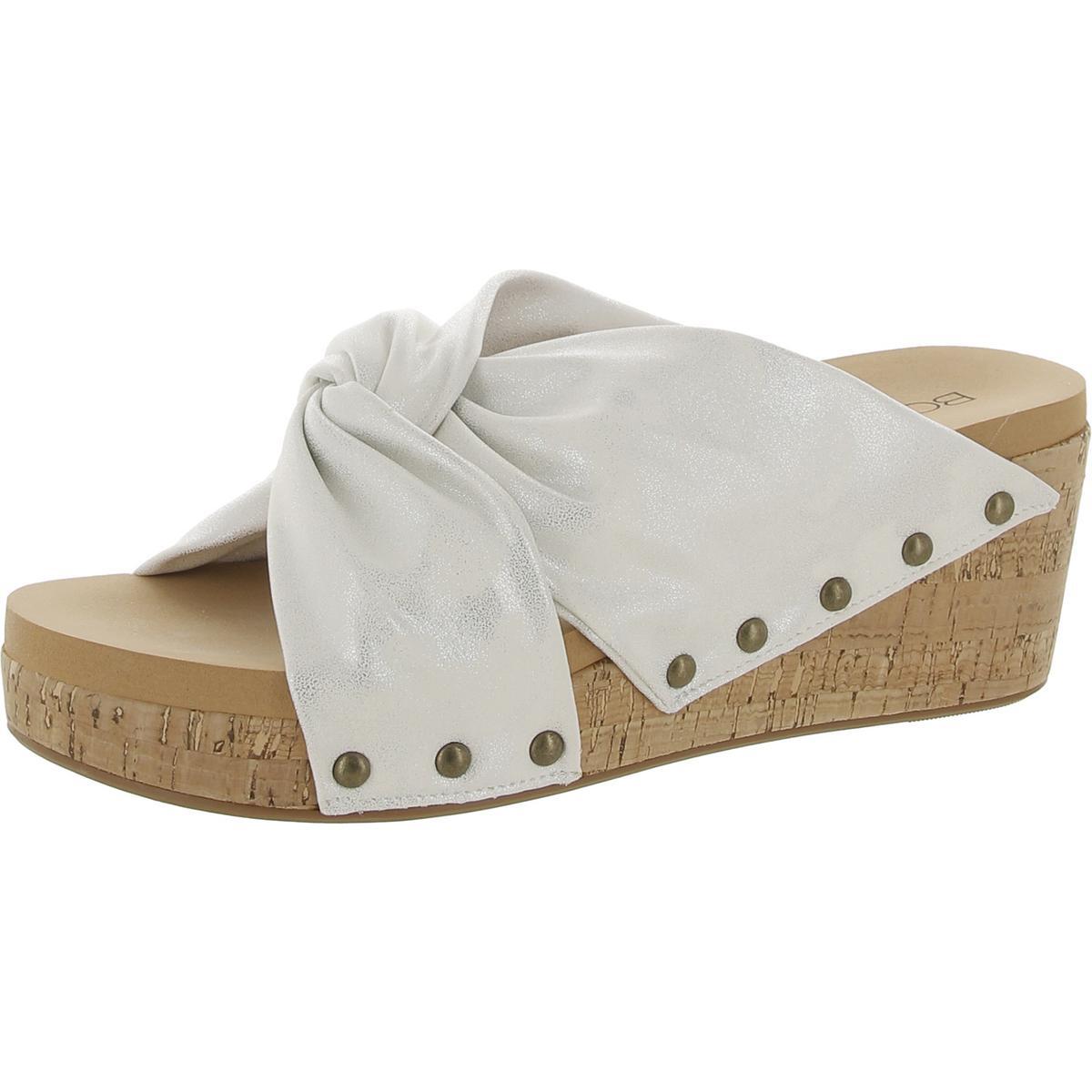 Женские босоножки на танкетке от Boutique by Corkys жизнерадостного белого цвета 9 Medium (B,M) BHFO 7035