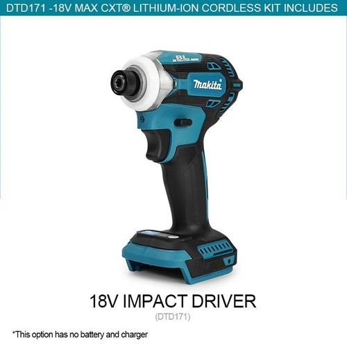 Makita DTD171 Brushless Impact Driver Rechargeable Screwdriver Drills Cordless P - Picture 7 of 9