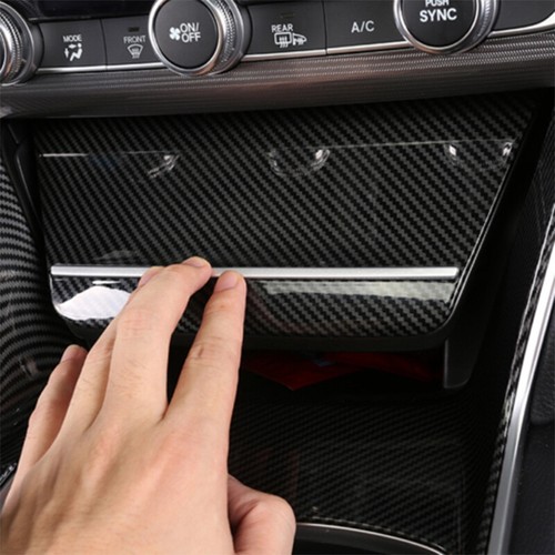 Cubierta de cuadro de panel de cambio de marchas interior de fibra de carbono para Honda Accord 2018 - Imagen 4 de 11