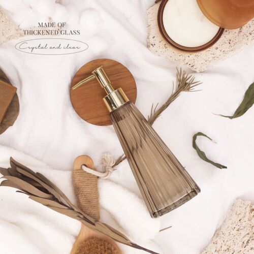 Vintage Elegant Glass Soap Dispenser Liquid Soap/sanitizer/shao Bottle With Pump - Picture 3 of 7