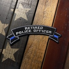 Thin Blue Line Retired Police Officer Rocker ...
