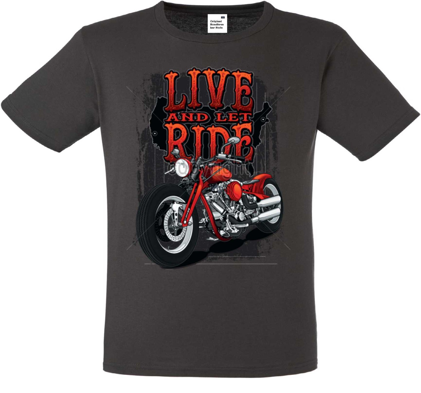 ALTRA T Shirt Graphite Chopper Biker Chopper & Oldoolmotiv Schoolm mode Liv And