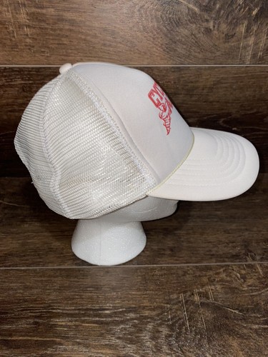Vintage Iowa State Cyclone Hat Cap Snap Back White Cyclone Alley Trucker KC - Picture 2 of 8