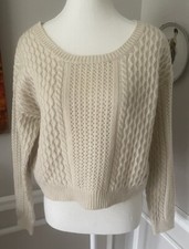 Tommy Girl Tommy Hilfiger Vintage 90s Girls Large Wool Blend Cable Knit Sweater