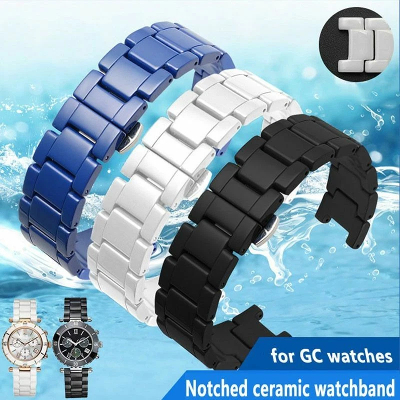 Ceramic Watch Straps Fashionable Black Blue White Brown Color