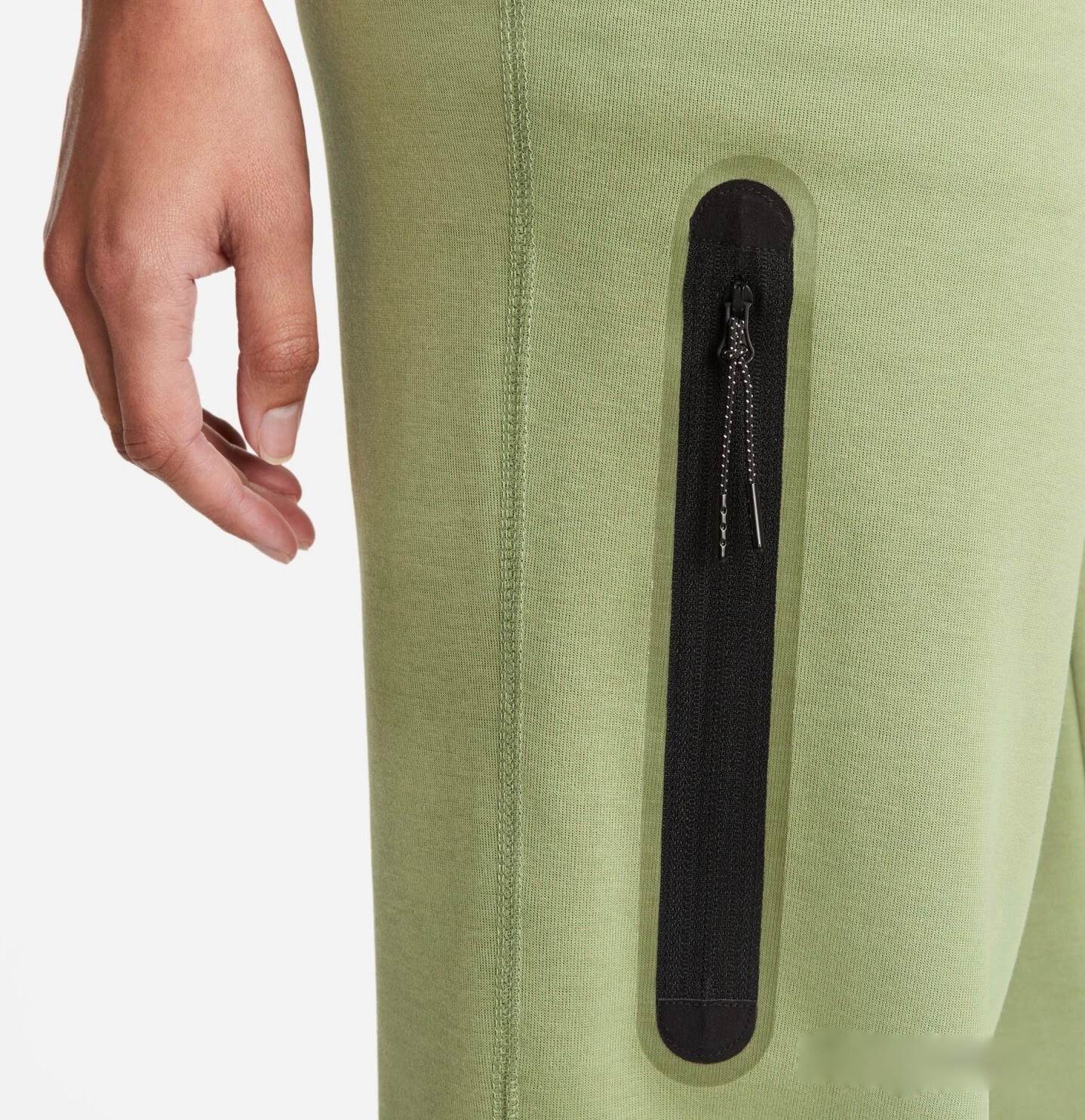 NIKE  Women's Sportswear High Rise Tech Fleece Pants sz XS X-Small Green Black image 4