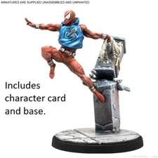 Scarlet Spider model, character card and base Marvel Crisis Protocol