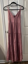 Altar'd State strappy dark mauve maxi dress NWT Size L